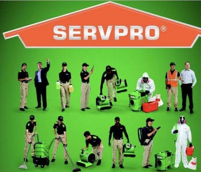 Servpro Technicians displaying services